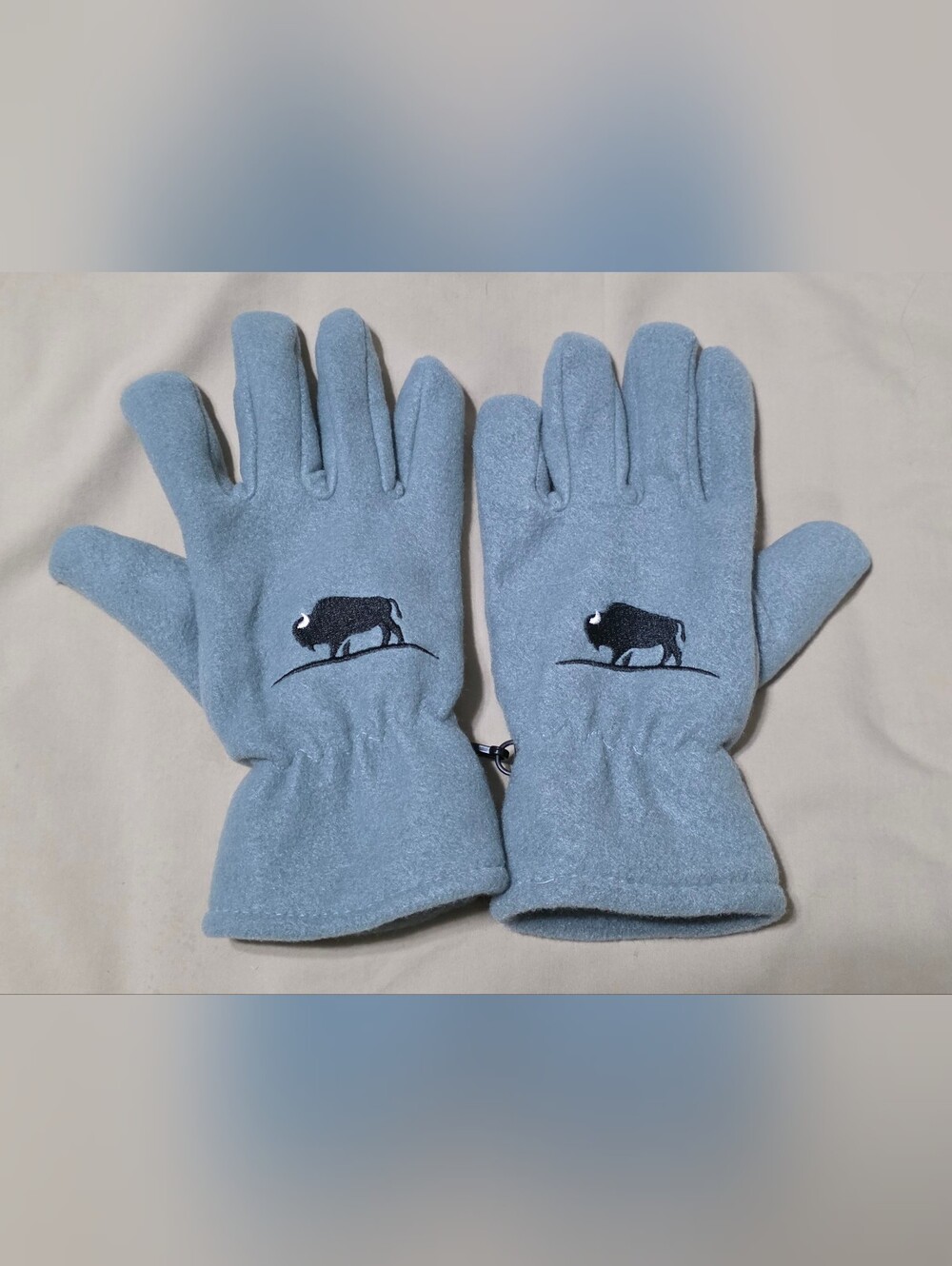 💢4For$20 Winter Gray Gloves Fleece Warm Buffalo Unisex W/Size M/Men Size S